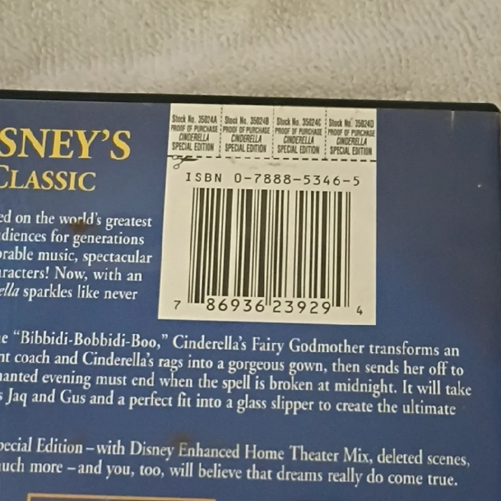 Disney Cinderella Platinum Edition DVD - Blue and Gold - Picture 2 of 5